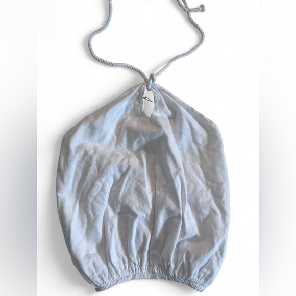 Blanco by Nature Halter Top & Pant 2 Piece Set Women's Size Large Cotton Boho - Picture 2 of 7